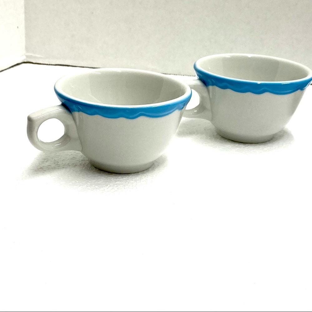 Vintage Sterling USA set of four coffee/teacups Marked with H-7 Restaurant Ware - Picture 8 of 9